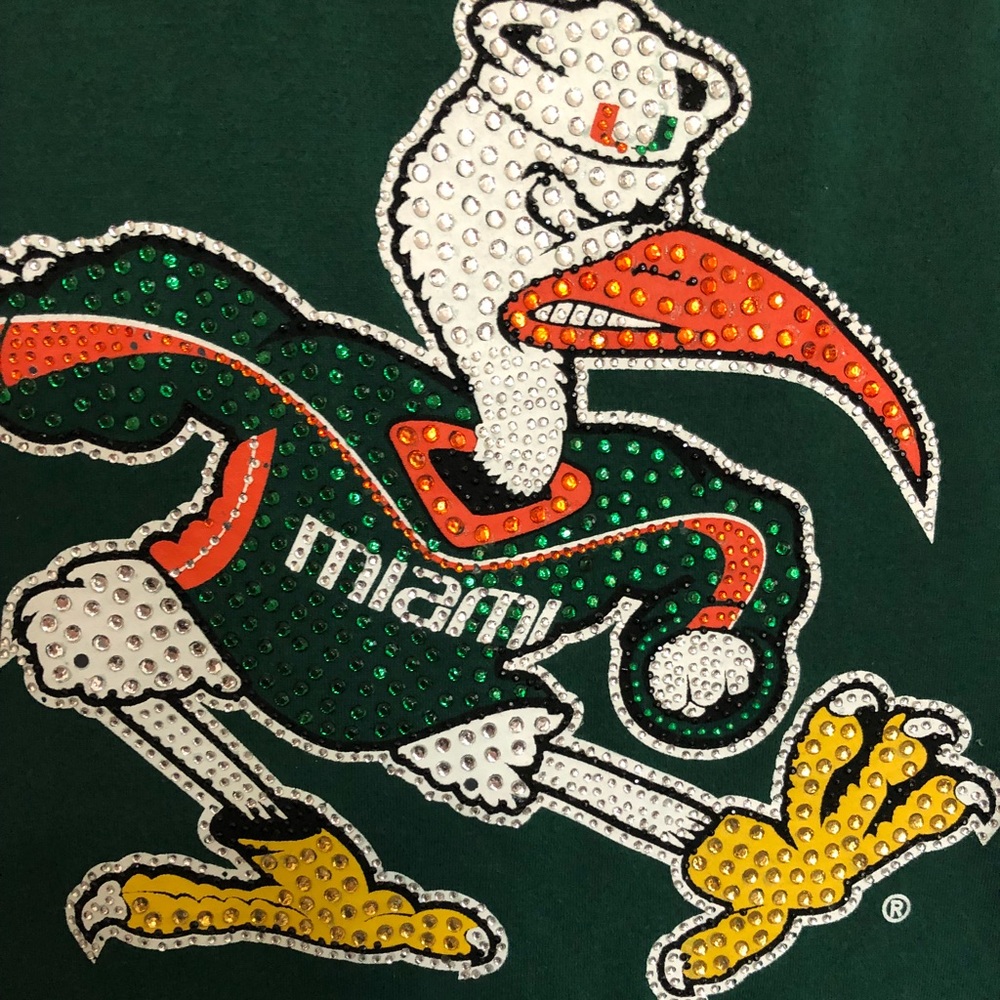Miami Hurricanes Sebastian rhinestone tank top